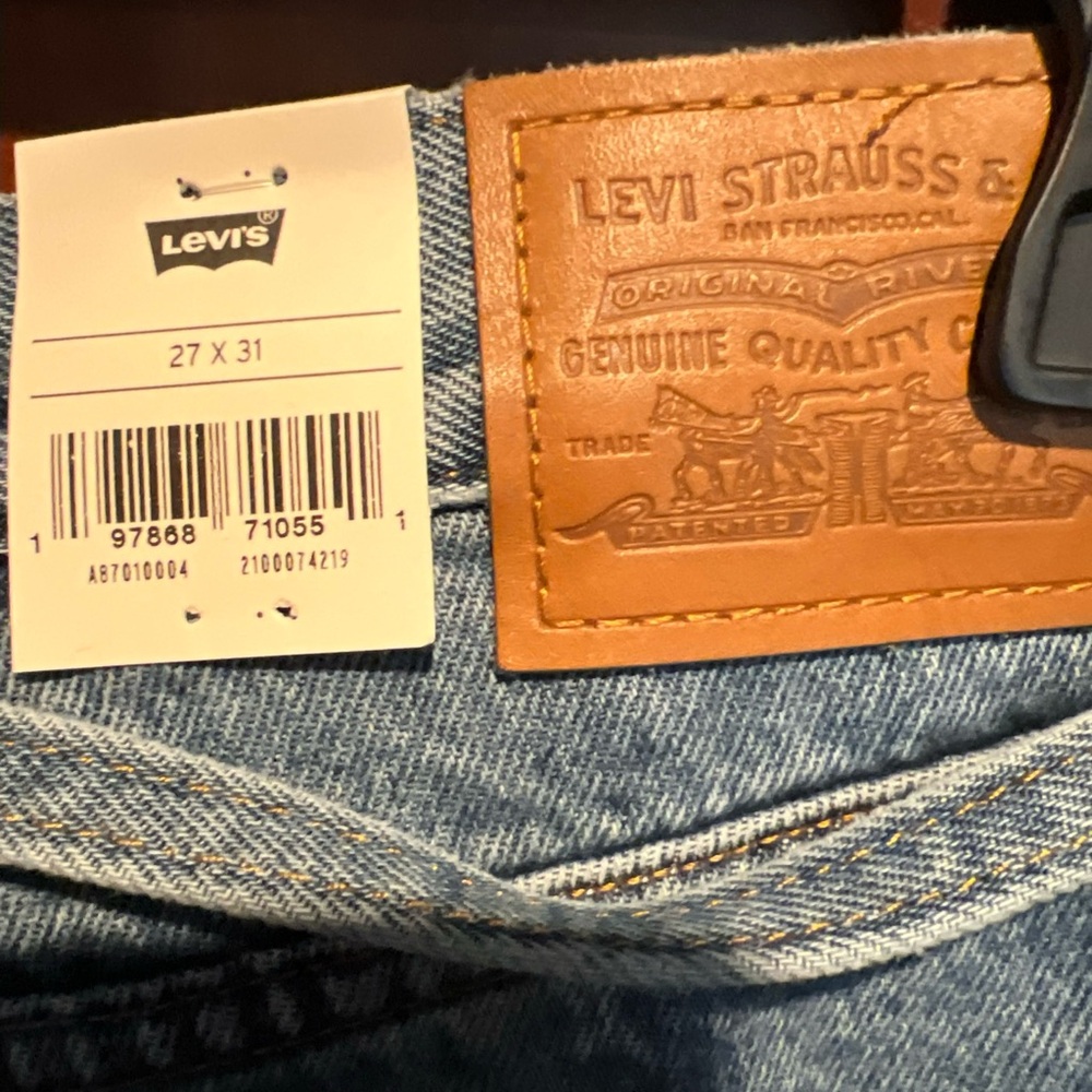 Levi's women’s XL straight Tie-Waist Jeans light wash 27X31 - Picture 6 of 7